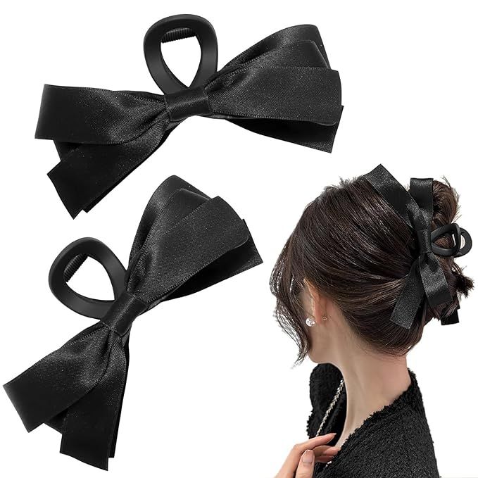 Bow Claw Clip, Bow Hair Clips, Hair Bows for Women, Big Bow Hair Claw Clips for Thick Thin Hair, ... | Amazon (US)