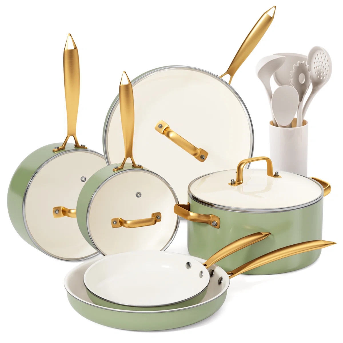 15 Pieces Nonstick Ceramic Cookware Set | Wayfair North America