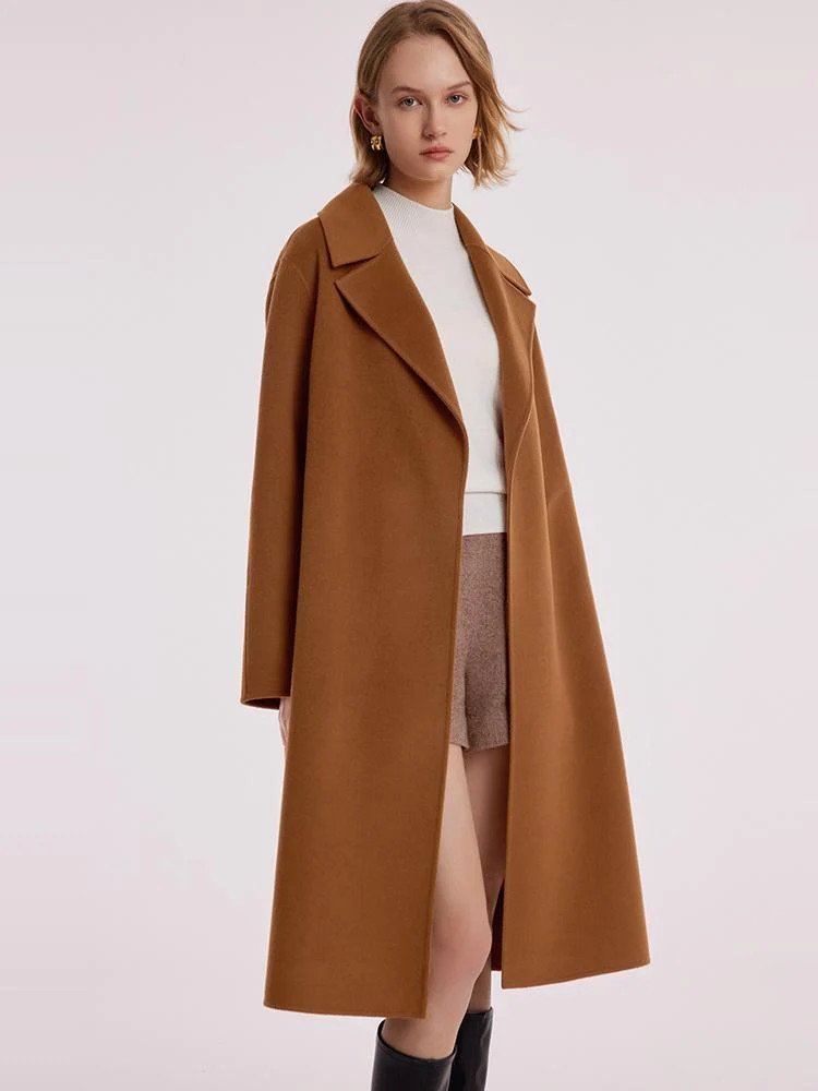 Wool And Cashmere Double-Faced Women Coat | GOELIA
