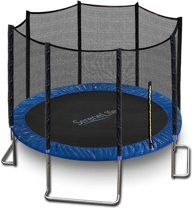 SereneLife 8/10/12 FT Outdoor Recreational Backyard Stable, Strong Heavy Duty Trampoline with Saf... | Amazon (US)