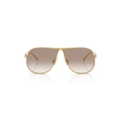Miu Miu 66mm Oversize Pilot Sunglasses in Gold/Clear Gradient Brown at Nordstrom | Nordstrom
