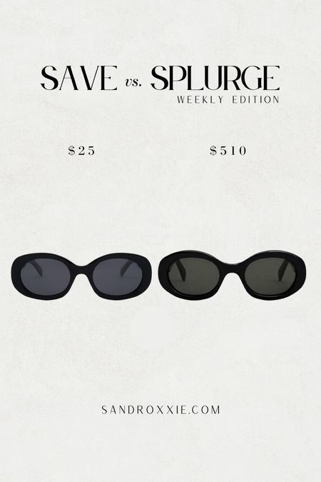 Save vs. splurge — oval sunglasses

xo, Sandroxxie by Sandra
www.sandroxxie.com | #sandroxxie

save or splurge, same vibe for less


#LTKSeasonal #LTKstyletip #LTKfindsunder50