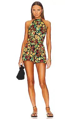 Free People Coral Tides Romper in Dark Combo from Revolve.com | Revolve Clothing (Global)