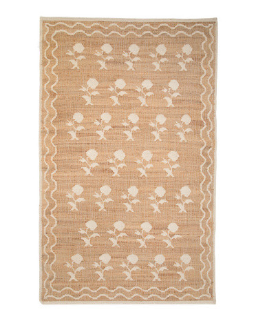 5x8 Jute Blend Orchard Floral Area Rug | TJ Maxx