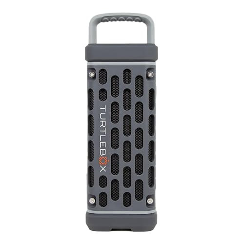 Turtlebox Ranger: Loud! Outdoor Portable Bluetooth 5.4 Speaker | Rugged, Waterproof, Ultra-Portable | Plays to 105 db, Deep Bass, Shockproof, Unlimited Pairing for Full Stereo Experience, Gray | Amazon (US)