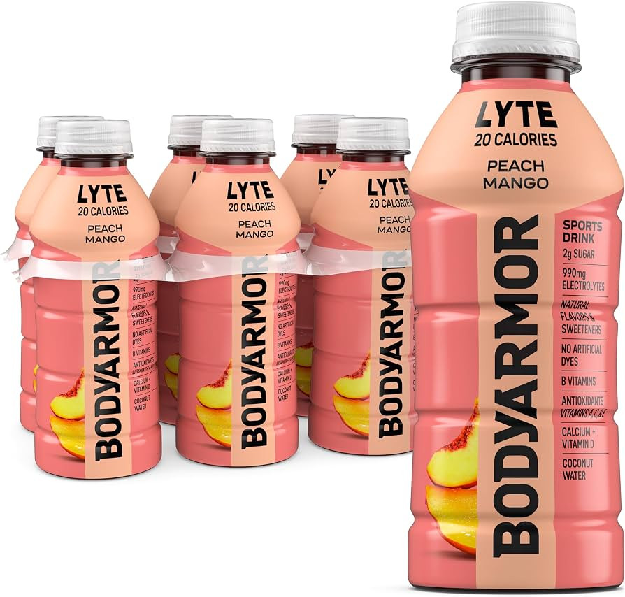 BODYARMOR LYTE Sports Drink, Peach Mango Electrolyte Drink, 16 Oz (6 Pk) | Amazon (US)