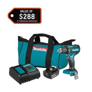 Makita 18V LXT Lithium-Ion Brushless Cordless 1/2 in. Driver-Drill Kit, 3.0Ah XFD131 - The Home D... | The Home Depot