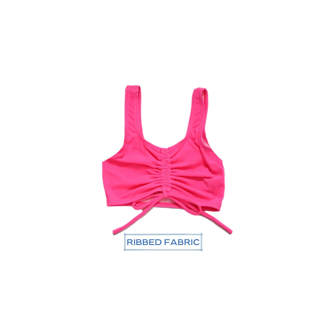 MIX & MATCH: Ruched Longline Top | Radiant Pink | Blueberry Bay Swimwear