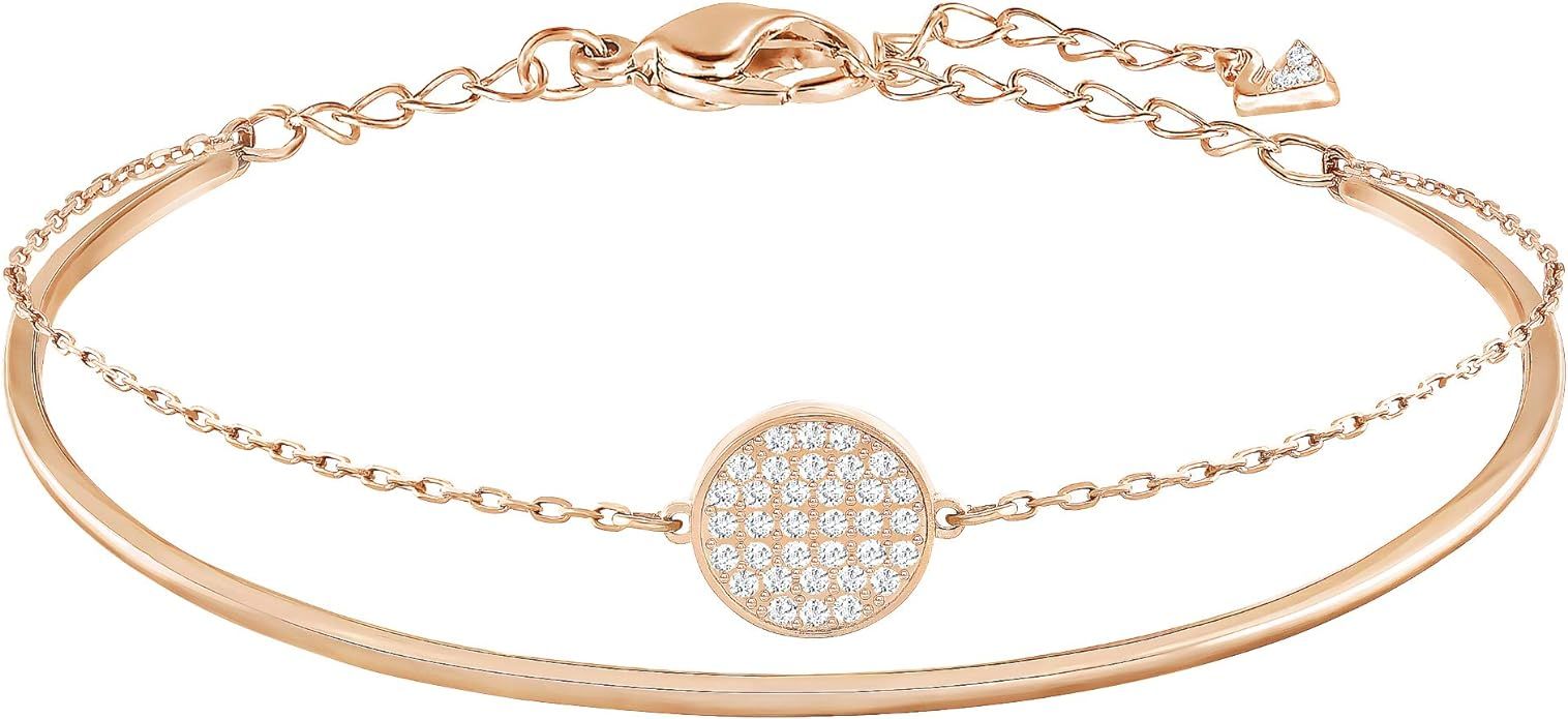 Swarovski Ginger Women's Bangle with White Crystals in a Rose-Gold Tone Plated Setting | Amazon (US)