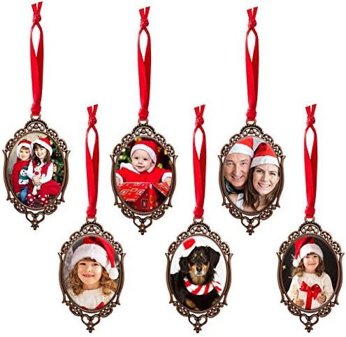 Make Your Own Old Fashioned Mini Copper Photo Christmas Ornaments Kit 6 Vintage Victorian Ovals f... | Amazon (US)