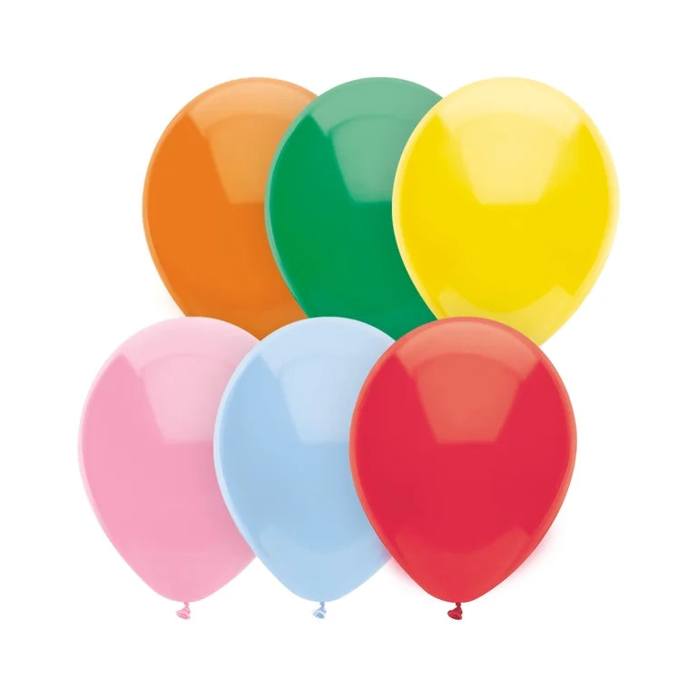 12" Assorted Standard Color Mix Latex Balloons, 15 Pieces, by Way To Celebrate | Walmart (US)