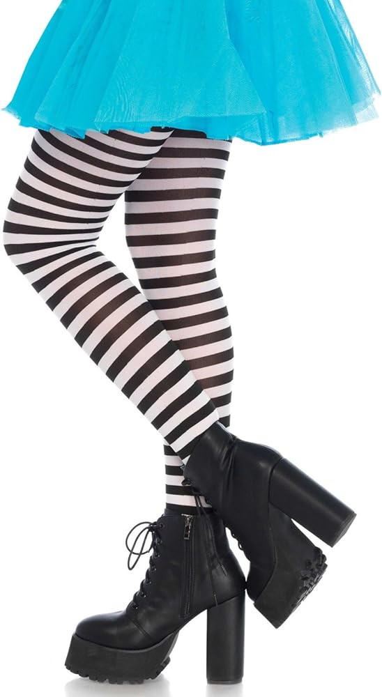 Leg Avenue Women's Nylon Striped Tights | Amazon (US)