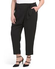 Plus Shelly Tie Waist Wide Leg Pants | TJ Maxx