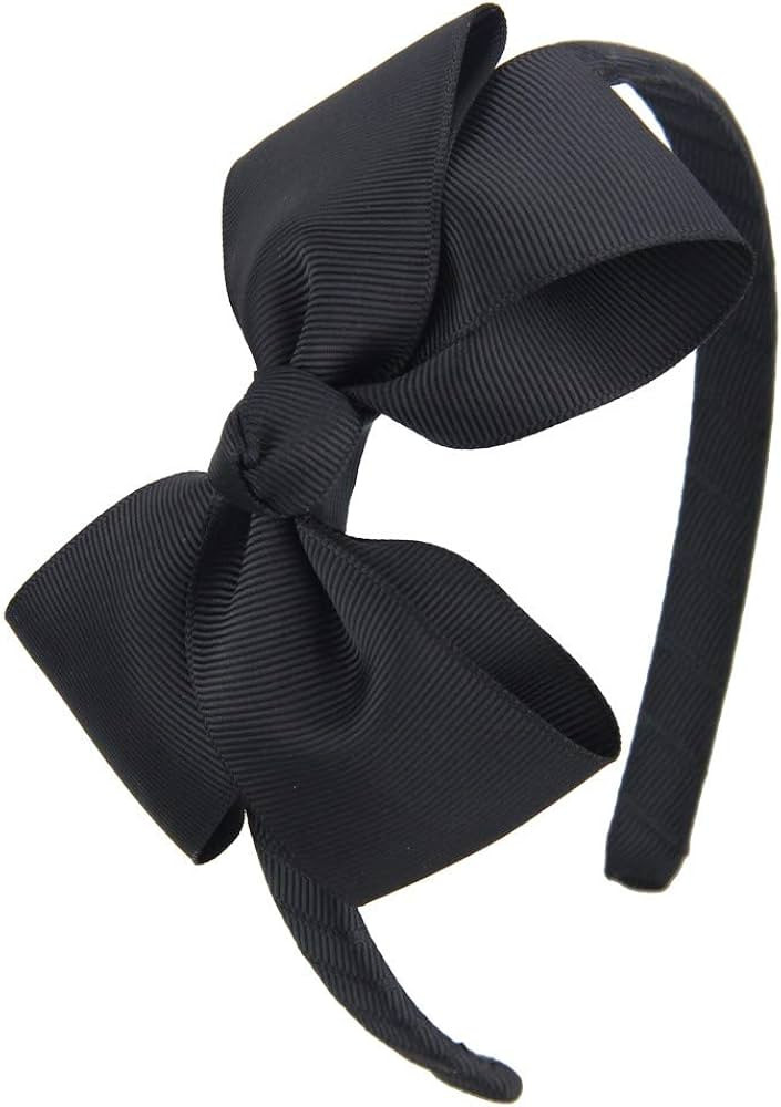 7Rainbows Fashion Cute Black Bow Headband for Girls Toddlers. | Amazon (US)