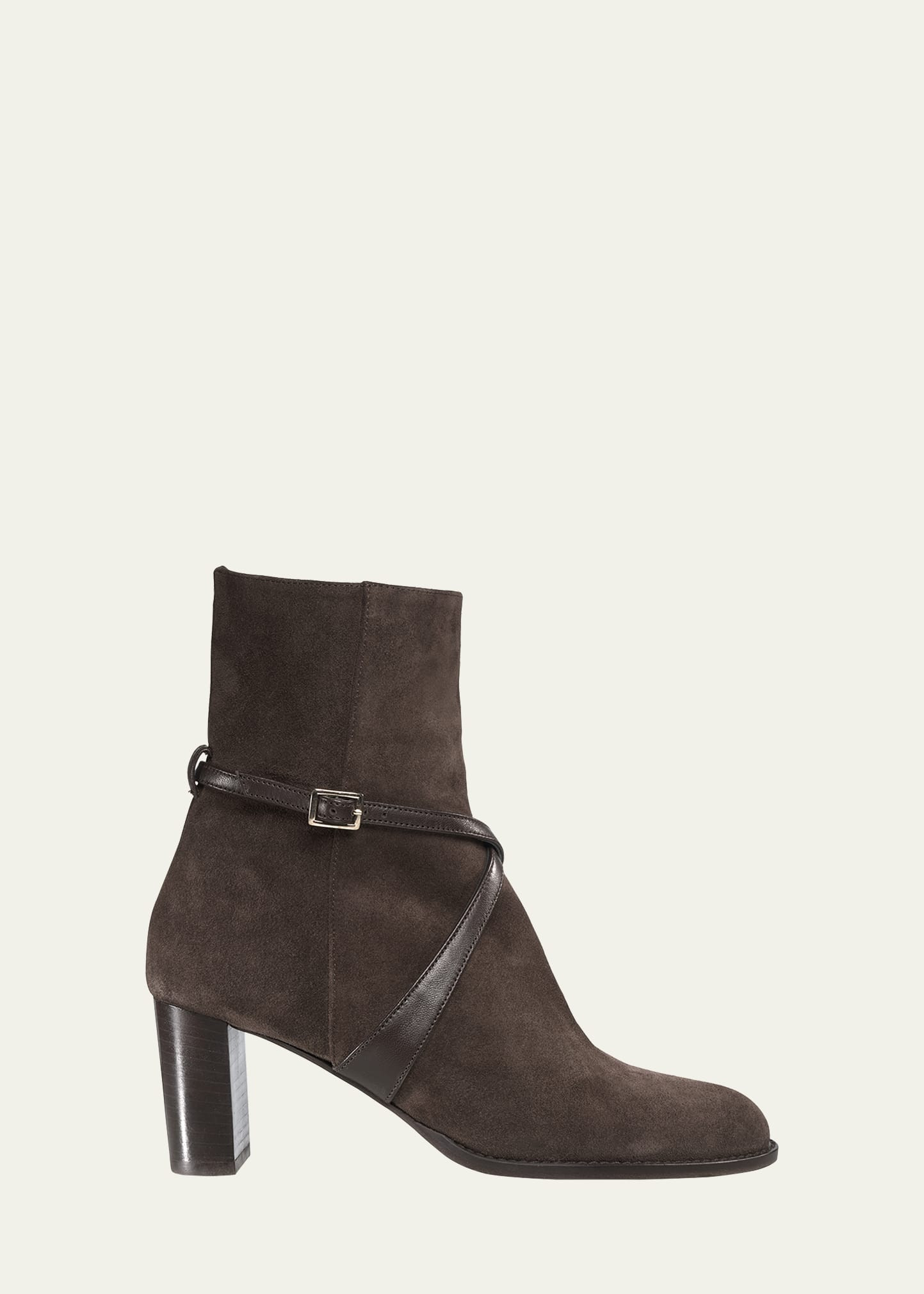 Marion Parke Selena Suede Ankle-Strap Booties | Bergdorf Goodman