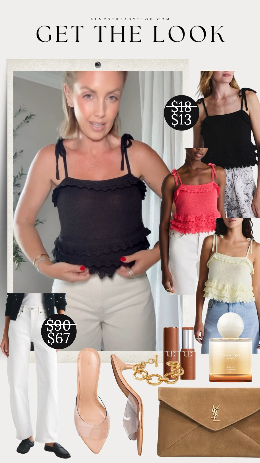 XS top / 24 short jeans.

black tank top, white pants, neutral accessories, casual chic, date night outfit, summer dinner outfit, elevated casual style, feminine outfit

#LTKSaleAlert #LTKOver40 #LTKootd