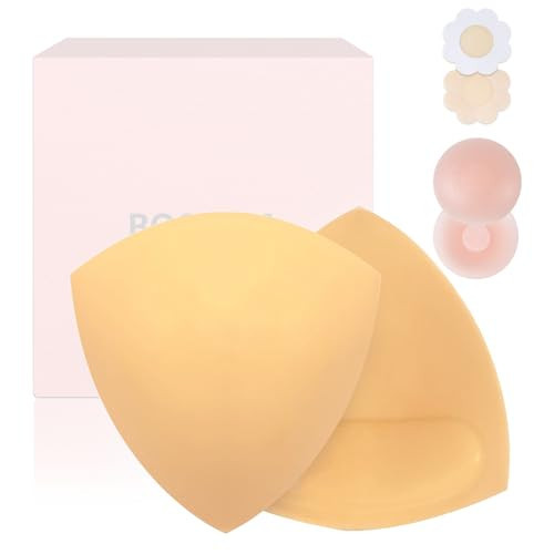 Boomba® Bra Inserts Invisible Lift Inserts Double-Sided Sticky Ultra Push up Bra Inserts Suitable for Different Occasions (Thin M) | Amazon (US)