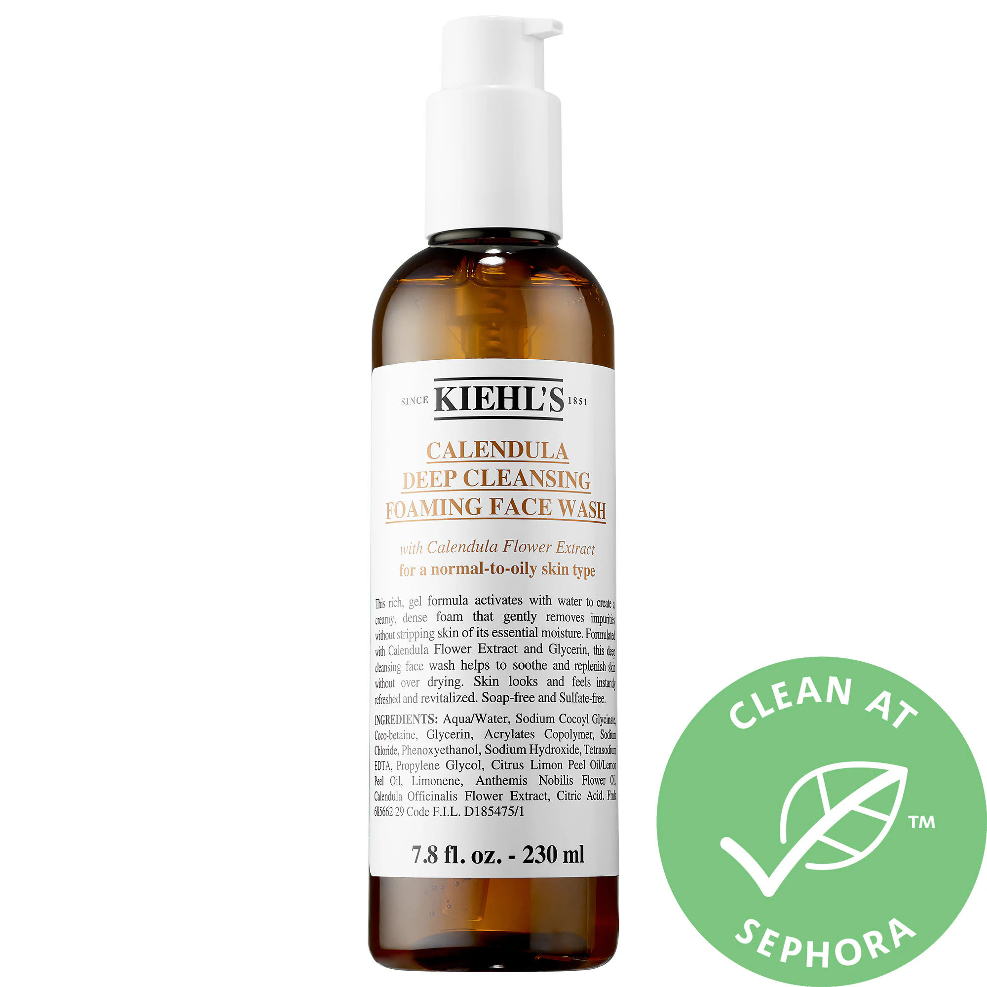 Kiehl's Since 1851 Calendula Deep Clean Foaming Face Wash 7.7 oz/ 230 ml | Sephora (CA)