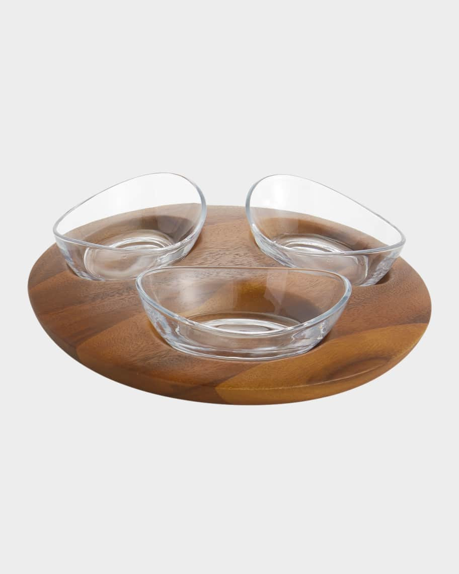 Nambe Vie Triple Snack Platter | Neiman Marcus