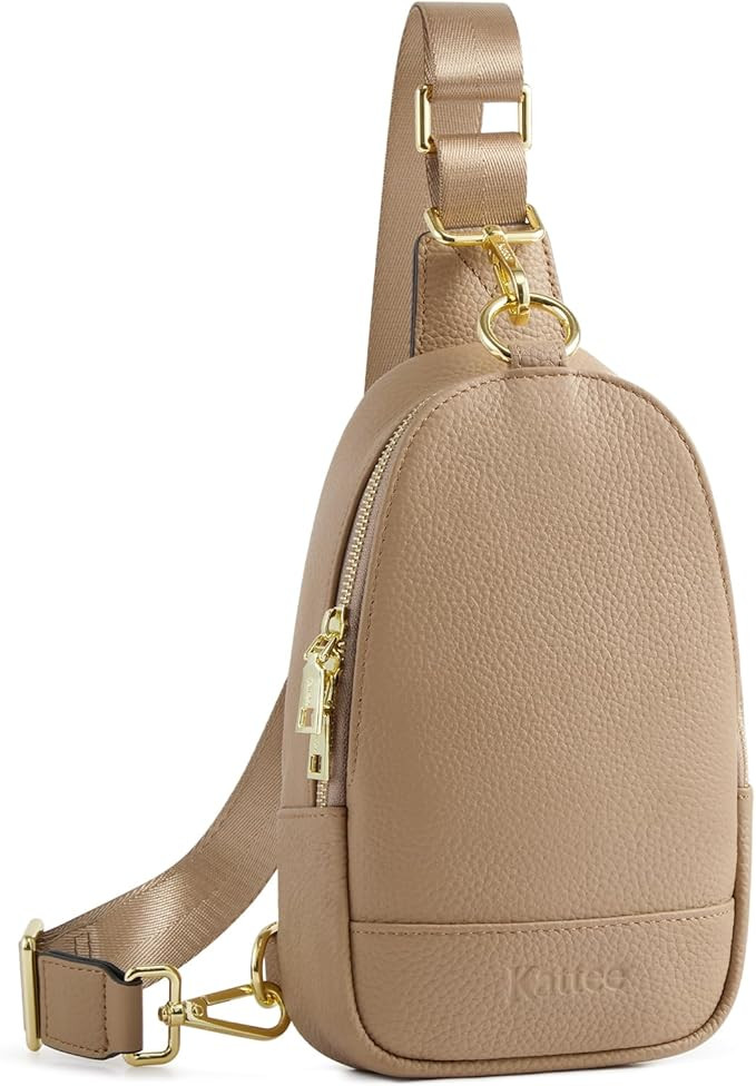 Kattee Sling Bag for Women, Leather Fanny Packs for Women, Small Crossbody Chest Bag with RFID Bl... | Amazon (US)