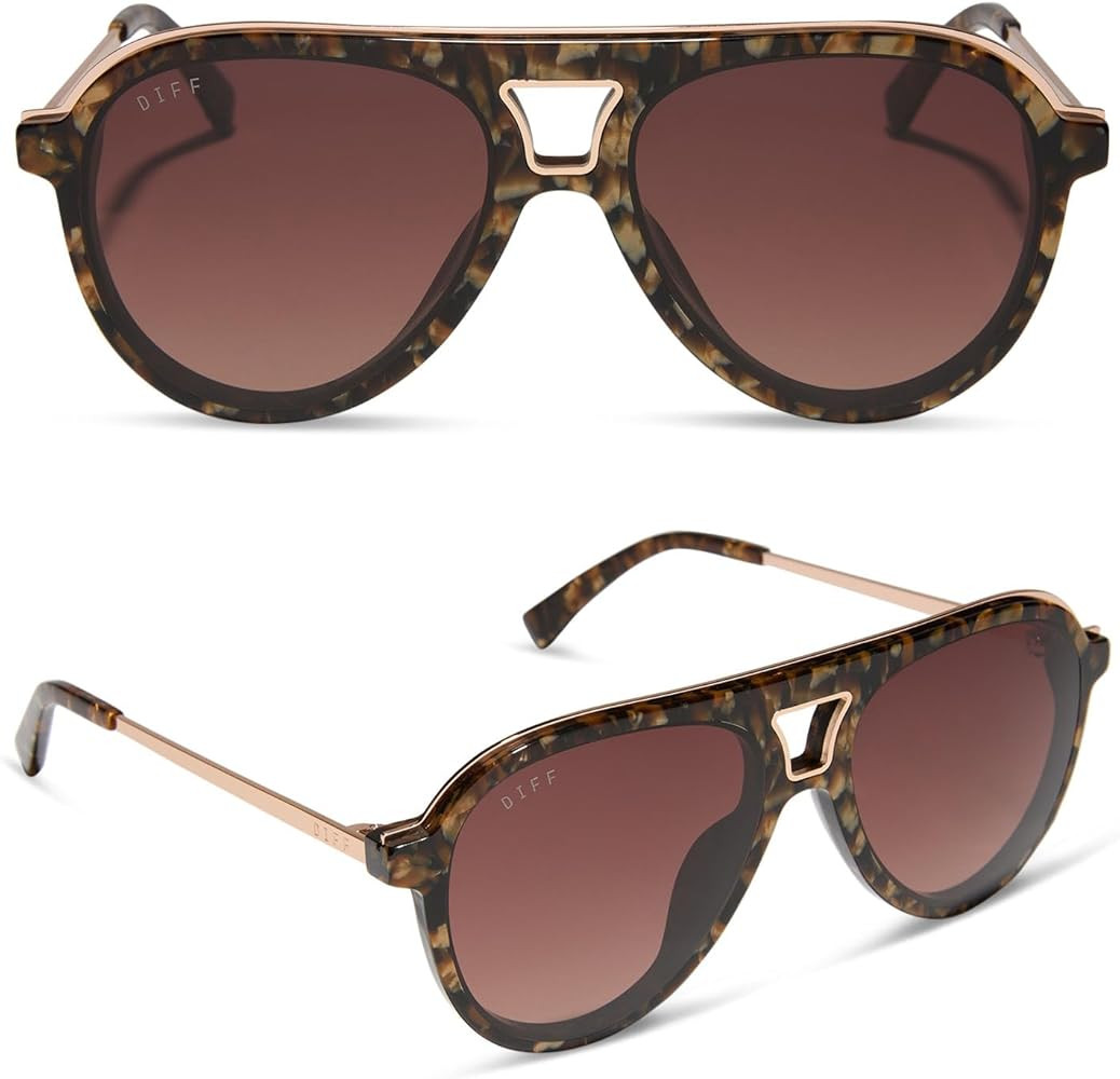 DIFF Tosca III Designer Oversized Aviator Sunglasses for Women | Fashionable & Trendy Style | UV4... | Amazon (US)