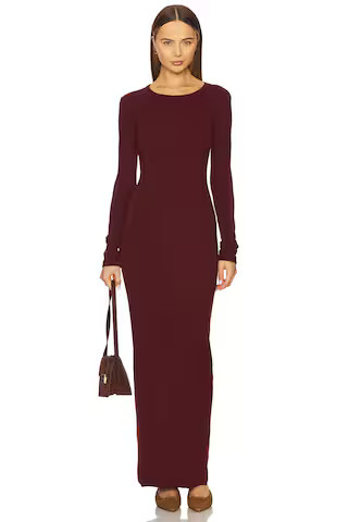 COTTON CITIZEN x REVOLVE Verona Crewneck Maxi Dress in Oxblood from Revolve.com | Revolve Clothing (Global)