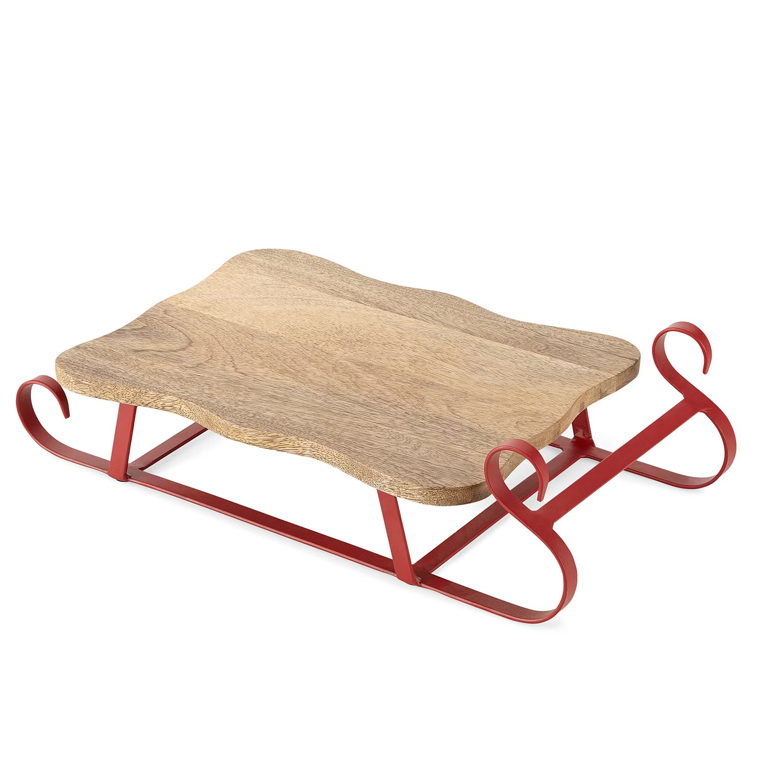 North Pole Trading Co. Red Sleigh Wood Serving Tray | JCPenney