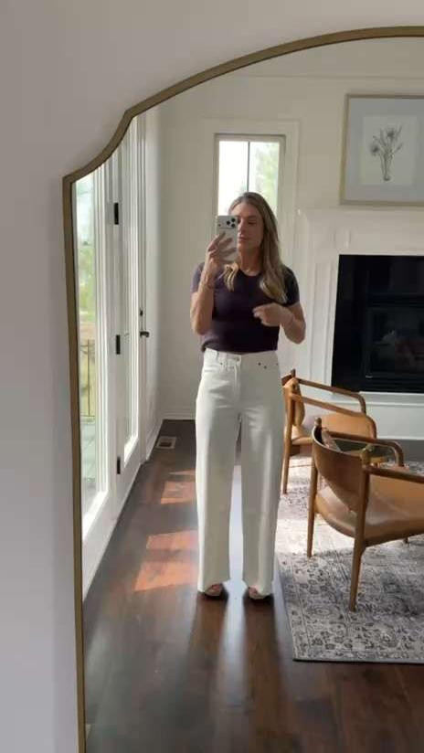 White jeans on women always feel fresh, and this Abercrombie wide leg pair in size 27 nails that easy, polished vibe. Size down 1 for the best fit ✨🤍👖

#abercrombie #abercrombiejeans #whitejeans #widelegjeans #springstyle #summerstyle #ltkfashion #outfitinspo #casualchic #denimstyle 

 #LTKootd #LTKSaleAlert