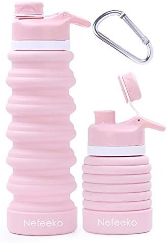 Nefeeko Collapsible Water Bottle , 26oz Silicone Foldable Water Bottles Leakproof BPA Free Travel Wa | Amazon (US)