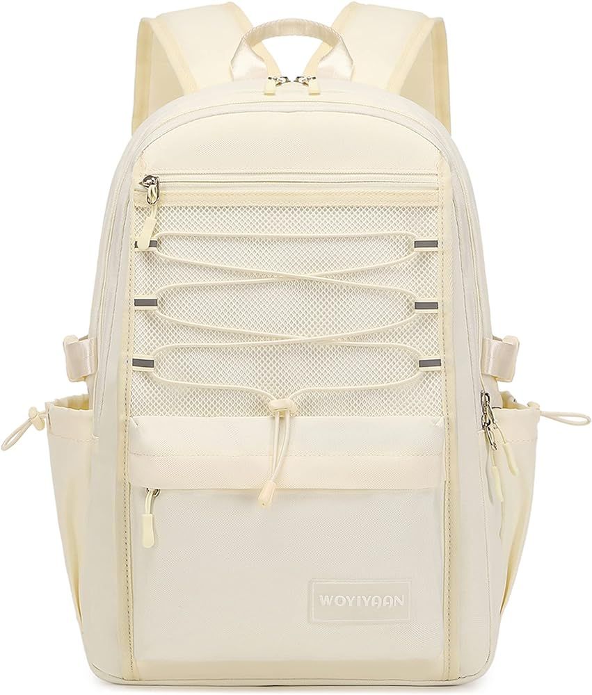 Woyiyaan Laptop Backpack for Women Girls 15.6 Inch Mesh School Bag, Unisex Student Bookbag Waterp... | Amazon (US)