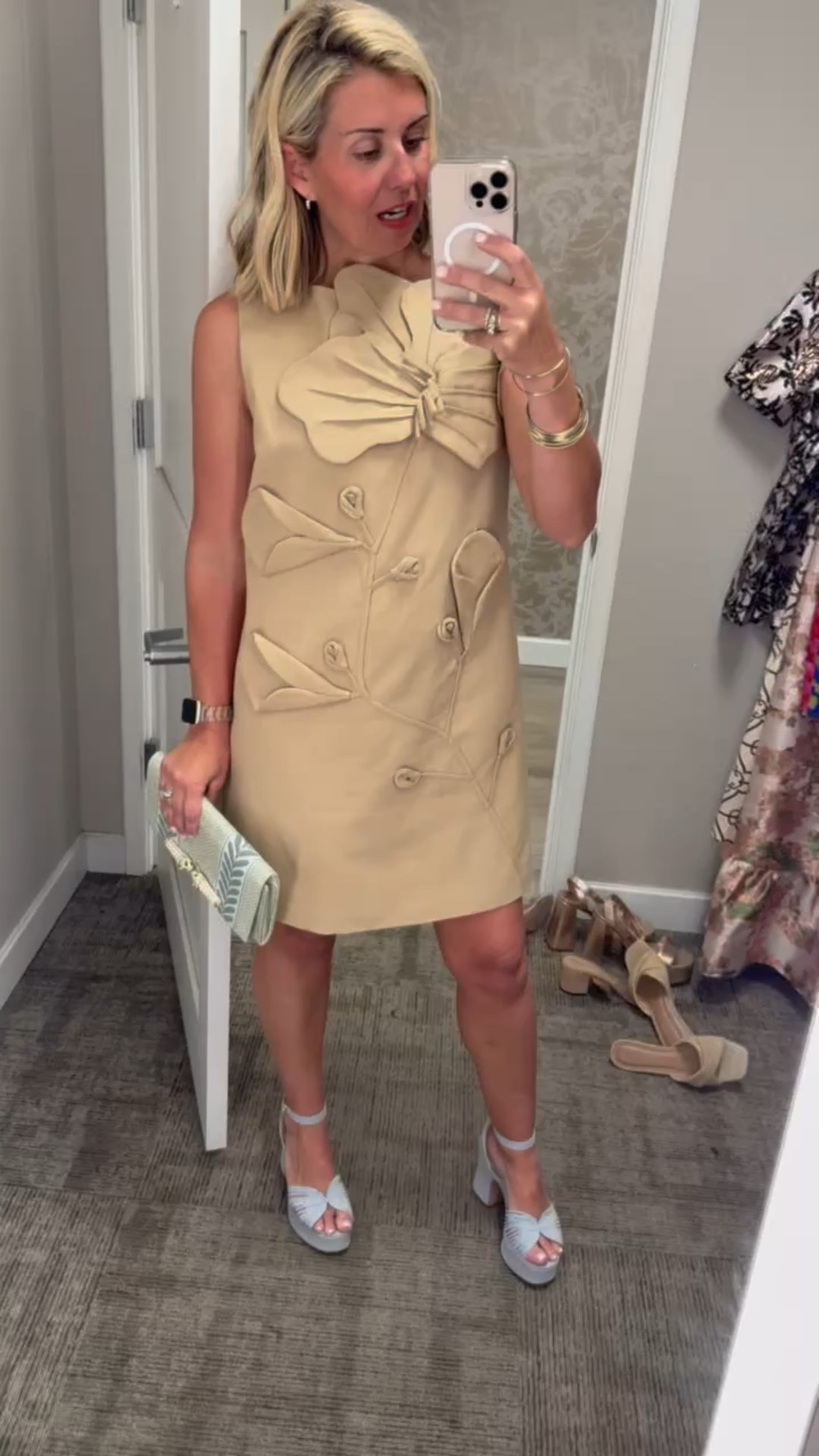 Okay…I’m obsessed! This is a total winner! Wedding guest, ladies lunch or just a night out would be perfect for this. 
I’m wearing a small & 8 in the heels. 

#LTKOver40 #LTKmomlife #LTKdayinmylife