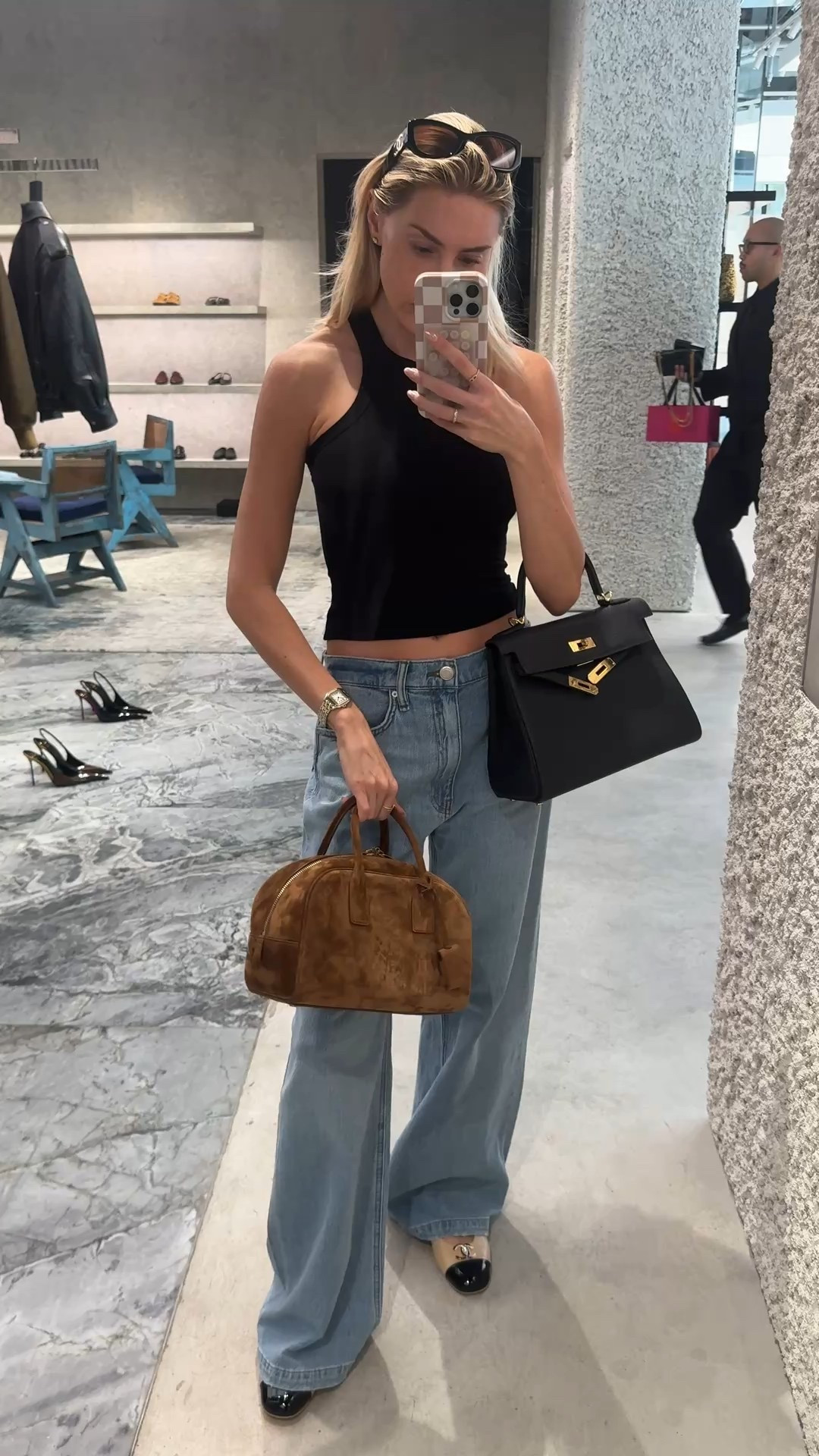 The bag I found and shopping outfit of the day 

#LTKSeasonal #LTKItBag #LTKStyleTip