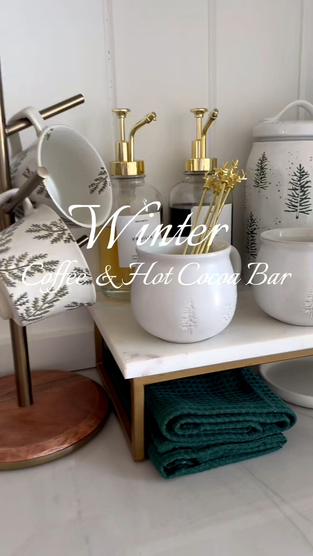 Turning my coffee corner into a mini North Pole café ☕🎄

Turning my little coffee corner into a festive sip station 🎄☕✨
I added Christmas tree mugs, reindeer stirs, syrup pumps and all the cozy touches to make every cup feel a little more magical. Mornings just got a whole lot merrier ✨
