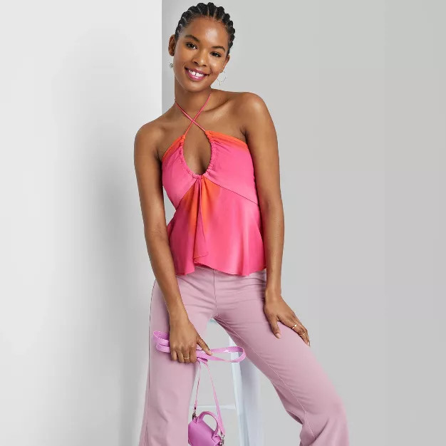 Women's Woven Halter Tank Top - Wild Fable™ | Target