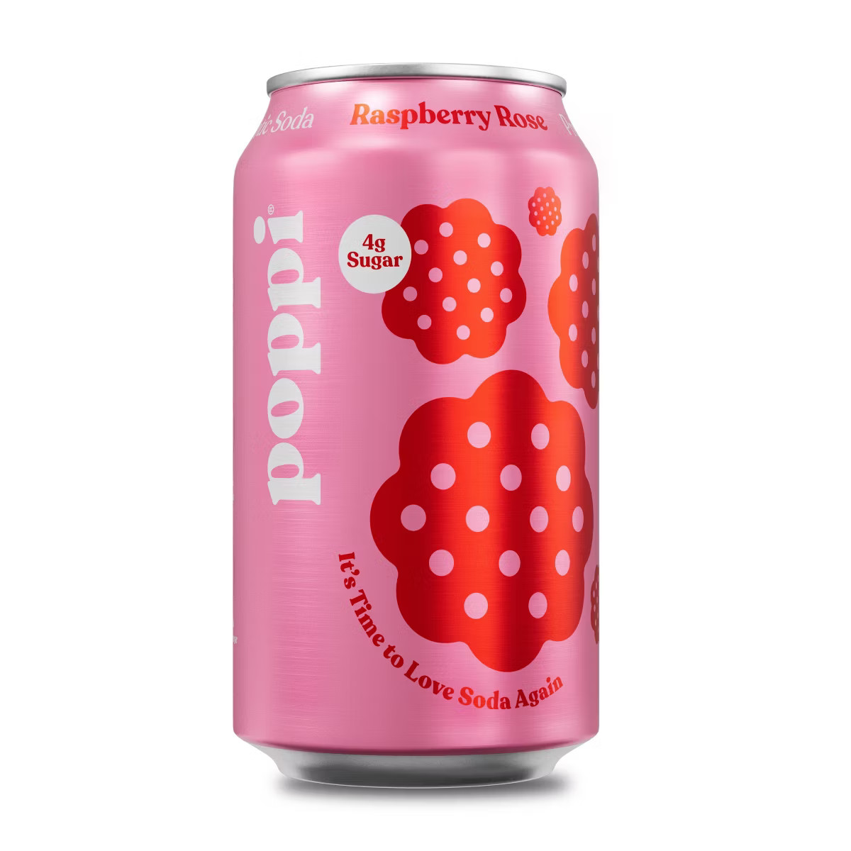 Poppi Raspberry Rose Prebiotic Soda - 12 fl oz Can | Target