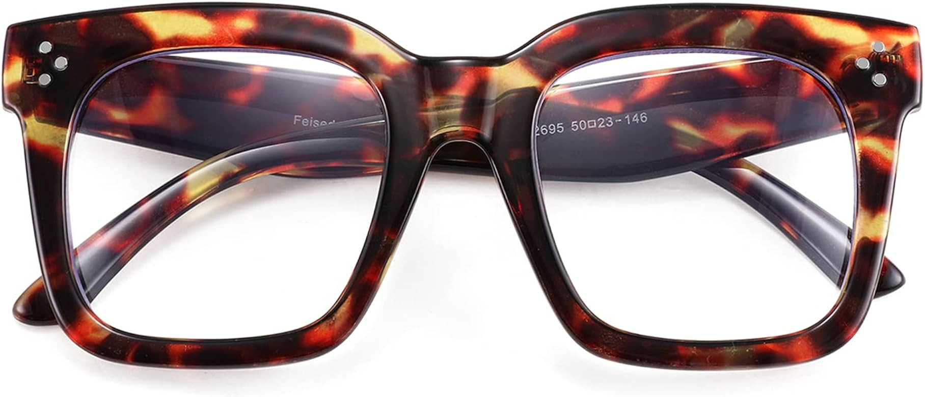 FEISEDY Blue Light Blocking Reading Glasses Oversized Readers Designer Luxury Square Eyewear Fram... | Amazon (US)