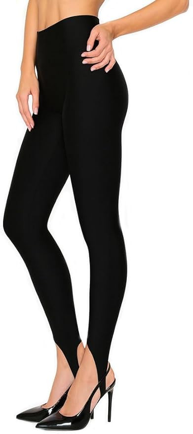 JJJ Fashion Yoga Terricot Hi Waist Stirrup Leggings-Made in USA | Amazon (US)