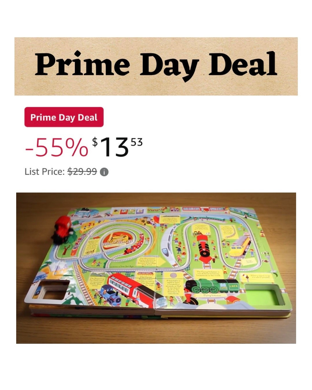 Wind-up Train: A Toy and Book Combo with a Steam Train Adventure Through Cities, Mountains, and Rivers, and a Visit to a Train Museum. Amazon Prime Day Sale

#LTKKids #LTKSaleAlert #LTKFamily