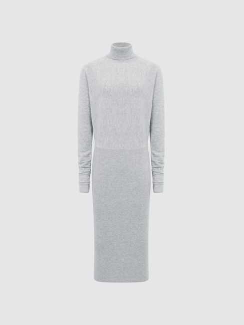 Cashmere Roll Neck Knitted Dress | Reiss UK