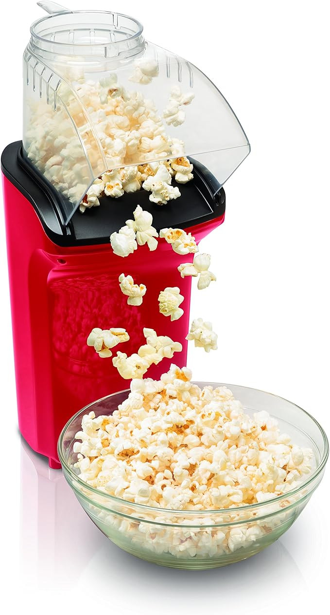 Hamilton Beach Electric Hot Air Popcorn Popper, Healthy Snack, Makes up to 18 Cups, Red (73400) | Amazon (US)
