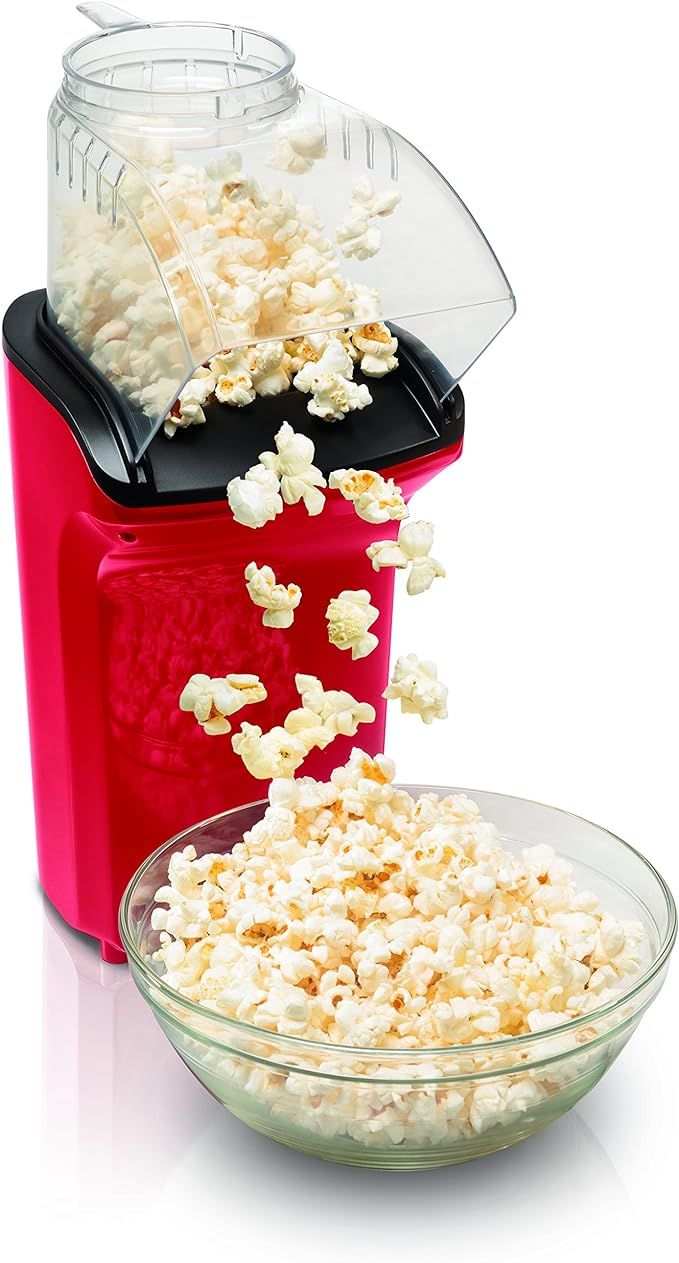 Hamilton Beach Electric Hot Air Popcorn Popper, Healthy Snack, Makes up to 18 Cups, Red (73400) | Amazon (US)