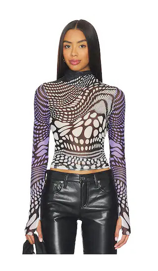 Zadie Top in Violet Swirl Dots | Revolve Clothing (Global)