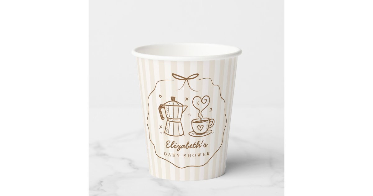Rustic Baby Is Brewing Coffee Paper Cups | Zazzle | Zazzle