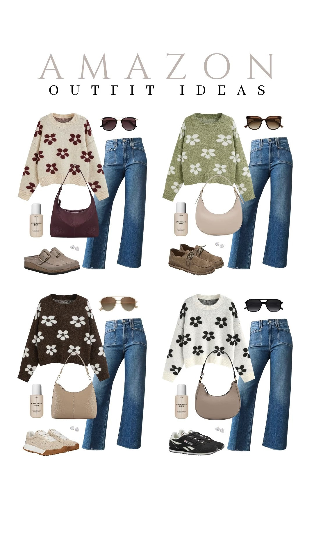 CUTE SWEATER ALERT! This collection of floral sweaters and jeans is what we are obsessing over lately. Check out how I styled them with a few bestseller pieces. 

 #LTKSeasonal #LTKSaleAlert #LTKTravel