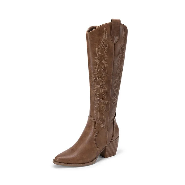 Dallas Embroidered Western Cowboy Knee High Boots | Dream Pairs