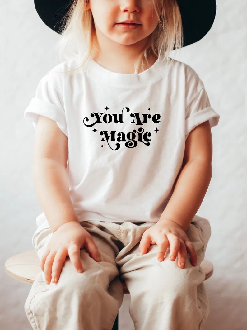 You are magic 70's Toddler Tshirt, Toddler Tee, 70's Tshirt, Minimalist Children,  Unisex Kids Cl... | Etsy (US)