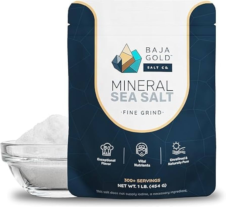 Baja Gold Mineral Sea Salt - Pure & Organic Authentic Salt for Cooking & Baking | Fine Grind Sea ... | Amazon (US)