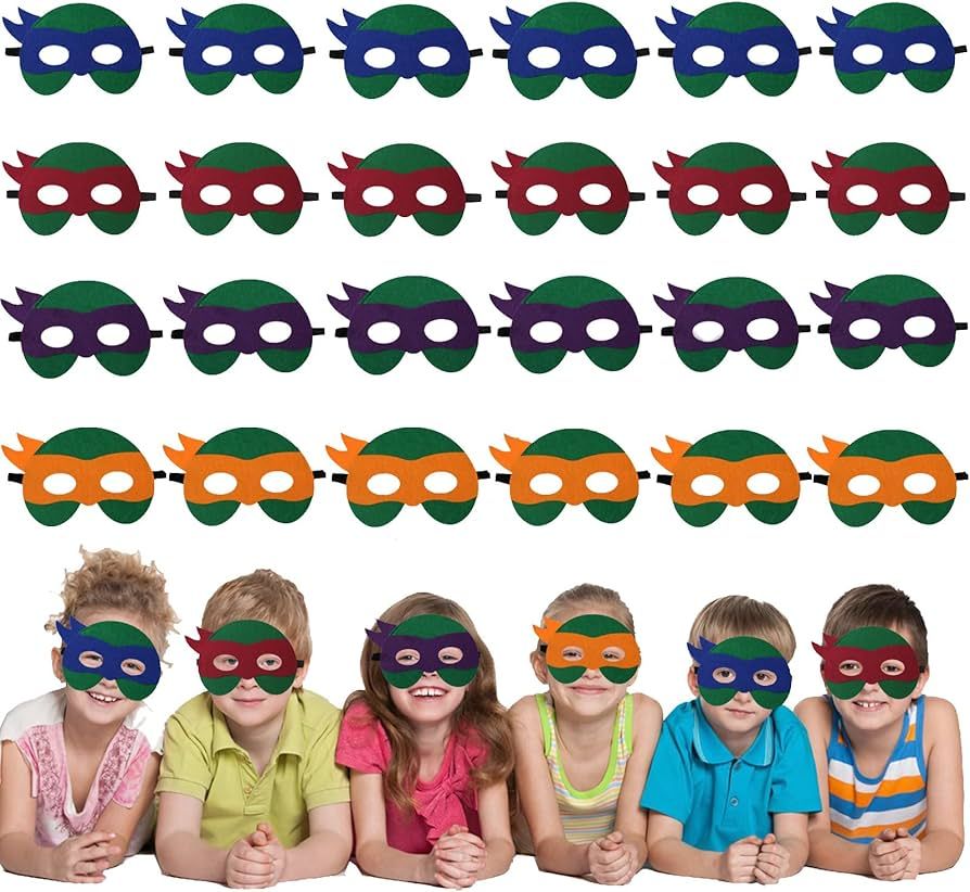 YALARY 24 Packs Superhero Mask for Kids Superhero Felt Masks Party Favors, Superhero Themed Game ... | Amazon (US)