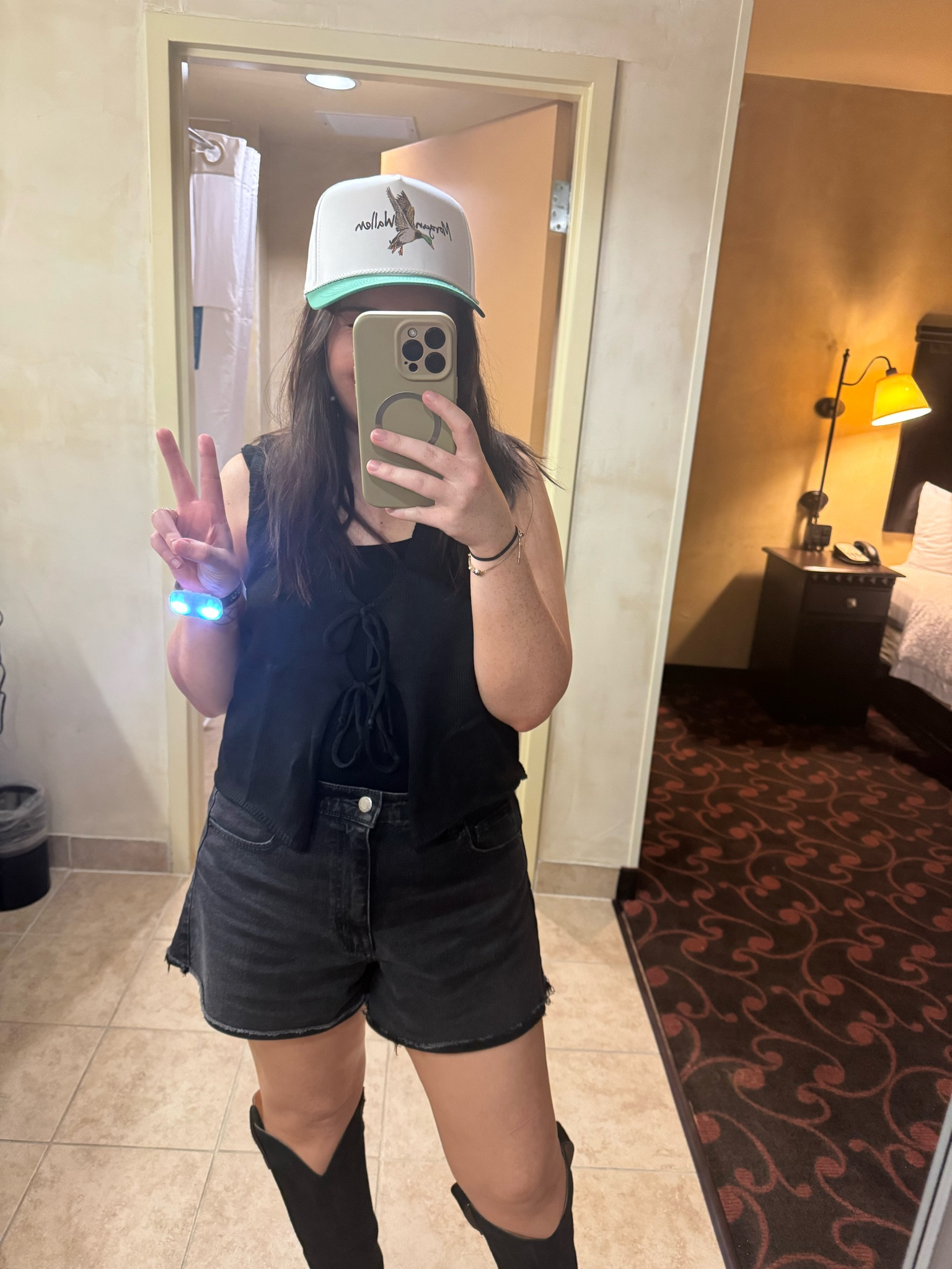 Post concert mirror pic 🤣😜 

Country Concert Outfits | Concert |Morgan Wallen | Boots |Denim Shorts |Summer 

#LTKShoeCrush #LTKU #LTKStyleTip