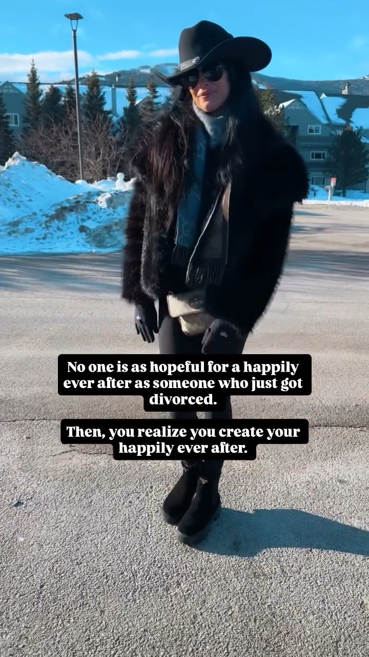 No one is as hopeful for a happily ever after as someone who just got divorced. 

Then, you realize you create your happily ever after. 